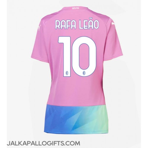 AC Milan Rafael Leao #10 Kolmaspaita Naiset 2023-24 Lyhythihainen
